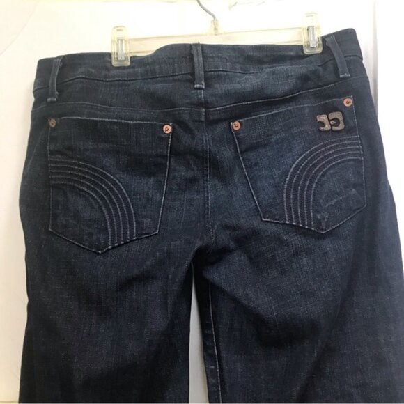 Joe's Jeans Rocker Flare Leg Stretch Dark Denim Wash Naomi Bootcut Pants Zip 29 - Picture 5 of 16